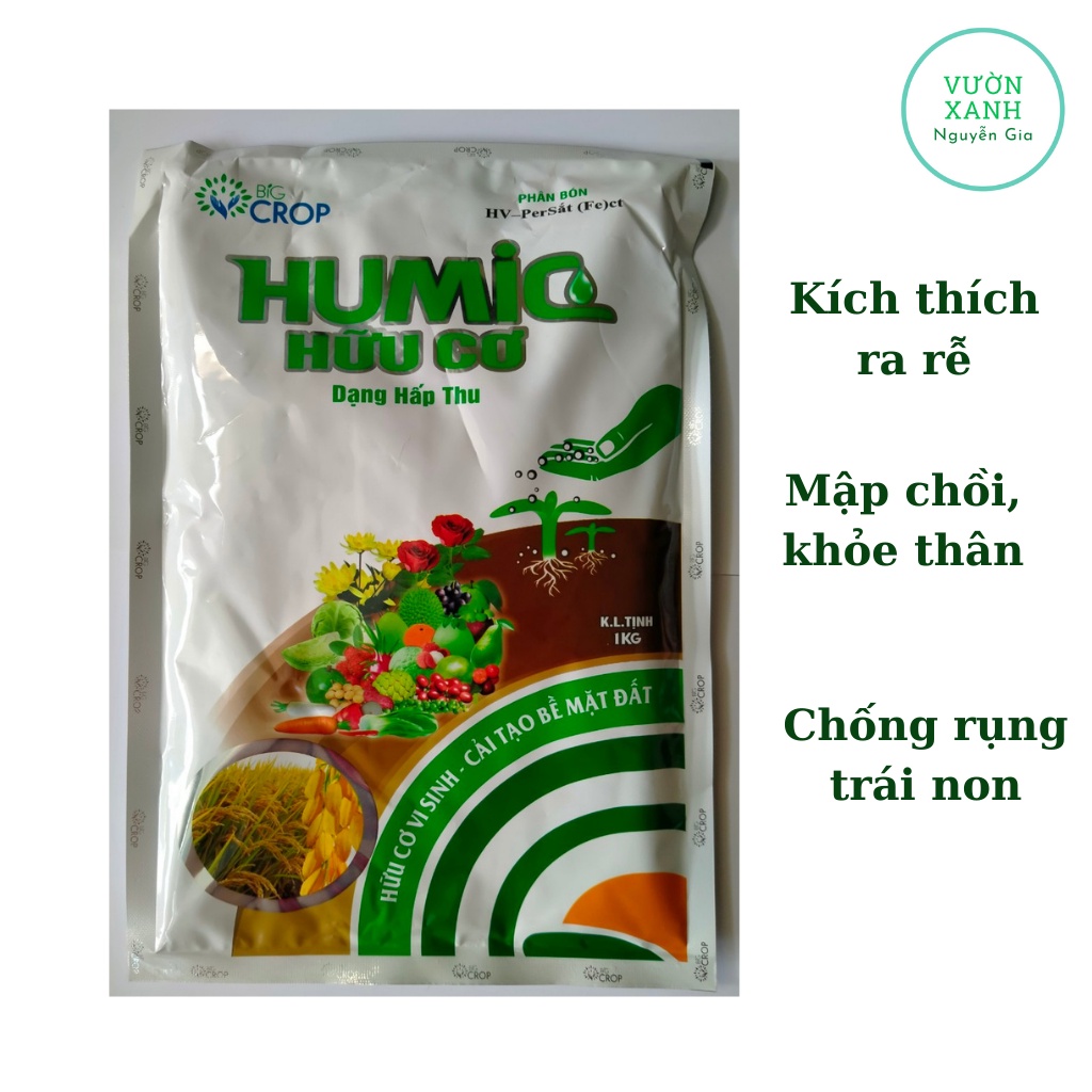Phân Bón Humic Hữu Cơ Dạng Viên - Kích Thích Ra Rễ Cực Mạnh - Chống Rụng Trái Bịch 1kg