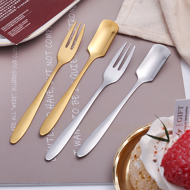 Muỗng Cà Phê Bằng Thép Không Gỉ Hình Vuông Dễ Thương