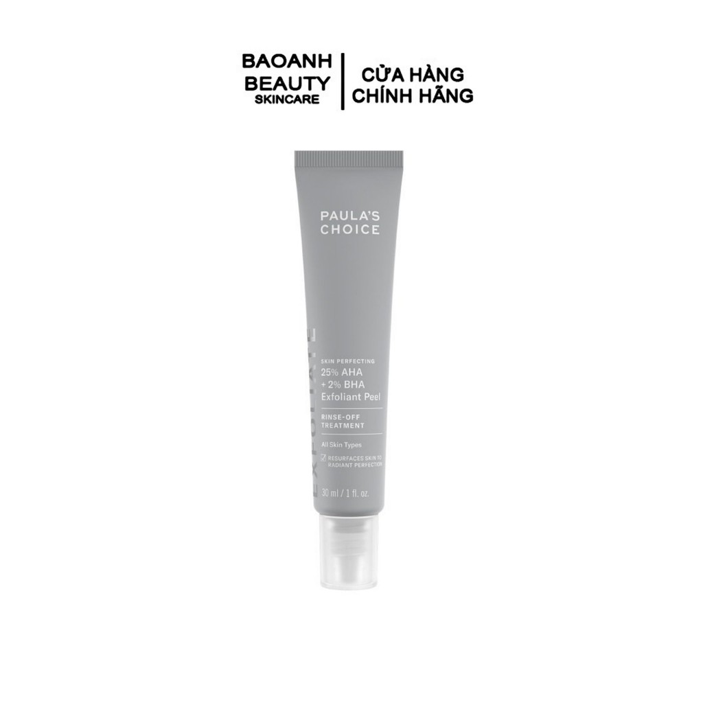 Tinh chất thay da sinh học, tái tạo tế bào mới Paula's Choice 25% AHA + 2% BHA Exfoliant Peel  30ml - 9560