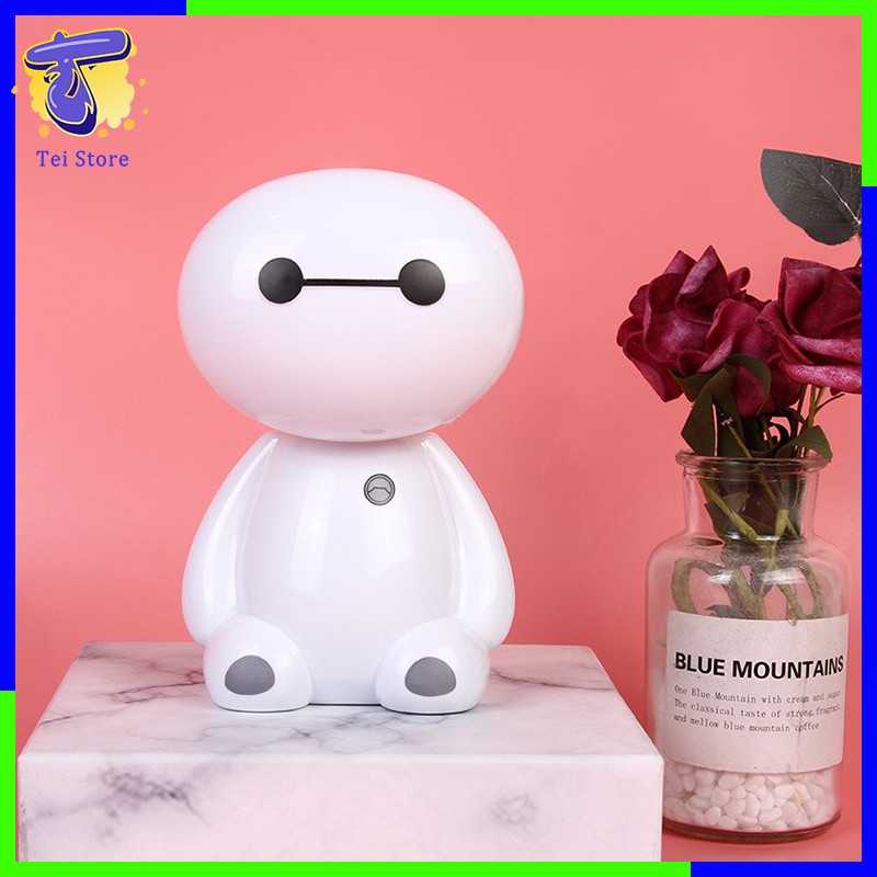 Đèn học để bàn tích điện cho bé, mô hình BAYMAX mini, chân sạc thông minh JT09 - Tei Store