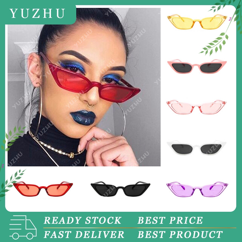 Kính Mát Mắt Mèo Gọng Nhựa PC Chống Tia Uv Phong Cách Hiphop Cho Nam Và Nữ