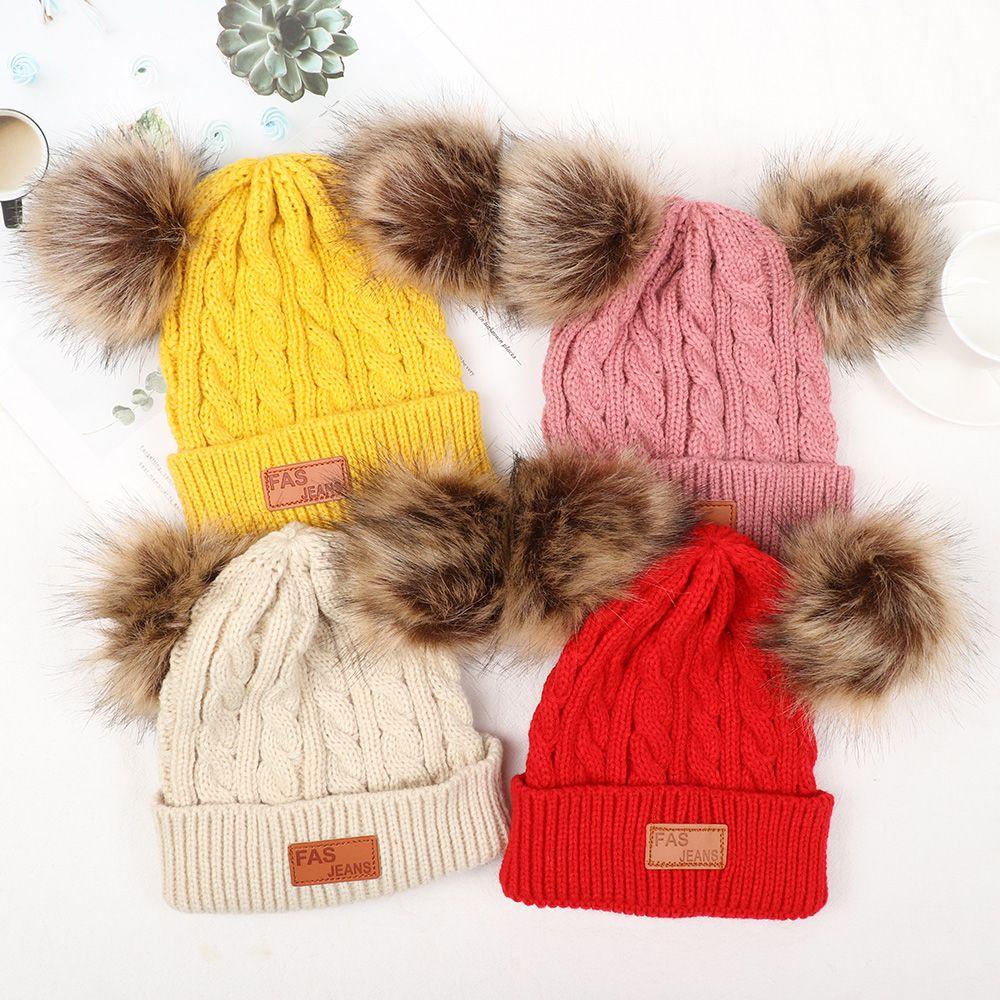 Mũ Beanie Giữ Ấm Mùa Đông Thiết Kế Dễ Thương Cho Bé