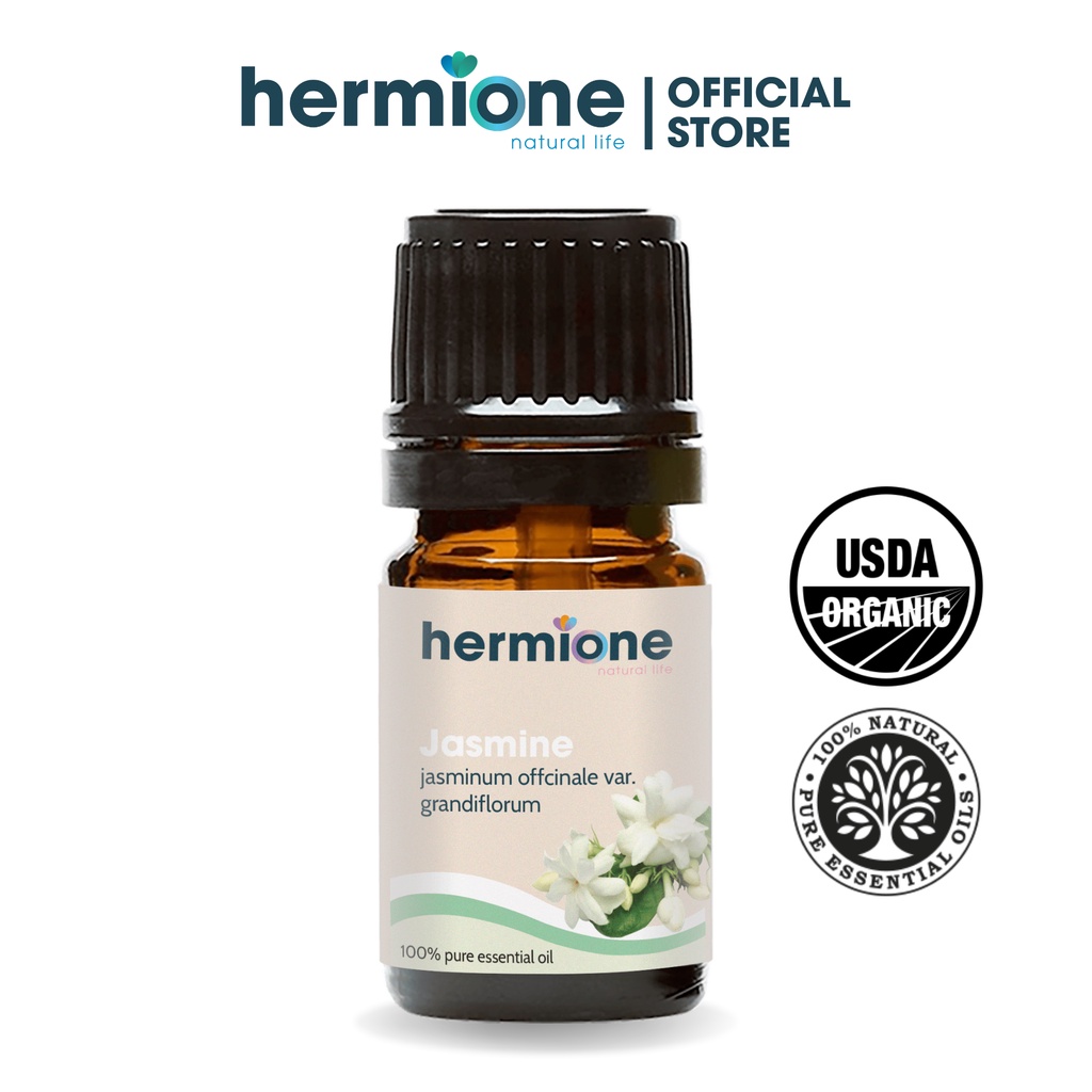 Tinh Dầu Hoa Lài Jasmine Hermione Natural Life, Cao Cấp Nhập Khẩu, 100% Thiên Nhiên Nguyên Chất, Xông Thơm Phòng