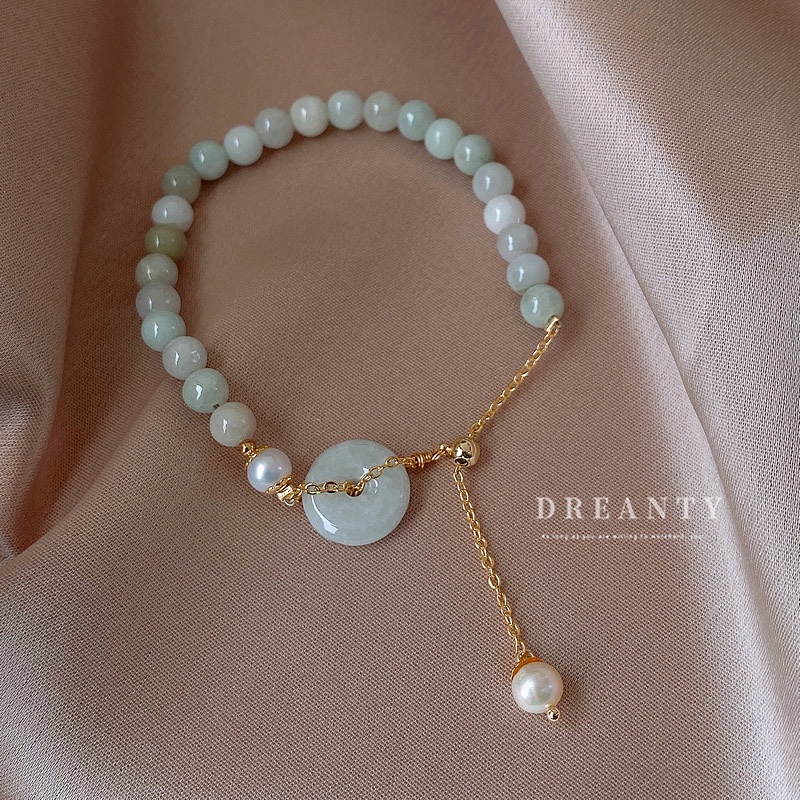 Vòng Tay Ngọc Trai Mặt Mã Não Thời Trang Cho Nữ