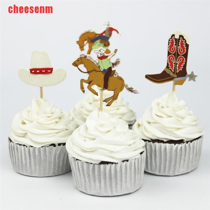 Set 24 Que Cắm Bánh Cupcake Trang Trí Tiệc Sinh Nhật Cho Bé