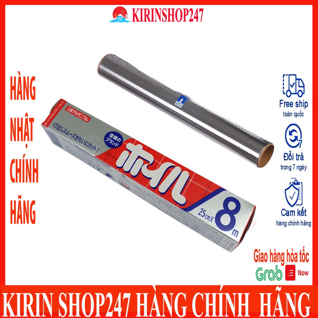 Màng nhôm bọc thực phẩm 25cm x 8m Hàng Nhật Chính Hàng