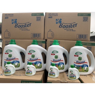 Combo 4 can nước giặt xả booster 3,7kg hàng new hưng hoa thiên nhiên