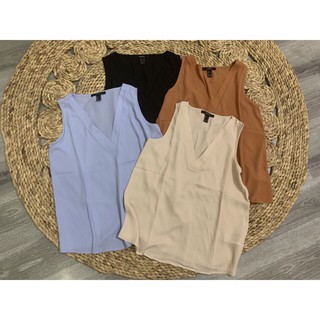 Áo Voan F21 Cổ Tim Sát Nách - 2141