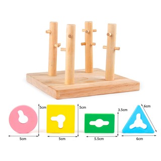 Đồ chơi thả hình đế vuông 4 trụ