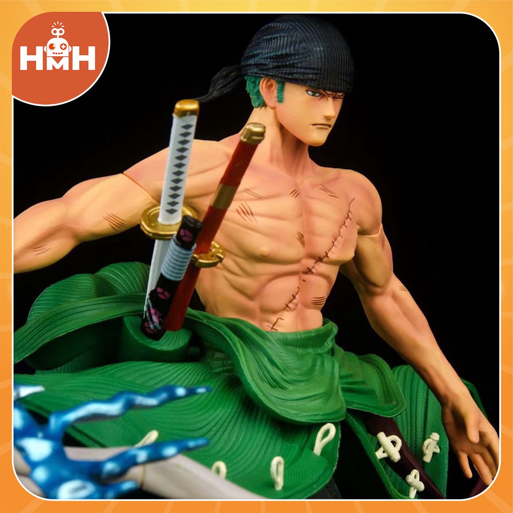 Mô hình One Piece Zoro có đế trưng bày, Figure Nhân vật Roronoa Zoro cao 31cm chất liệu nhựa PVC cao cấp