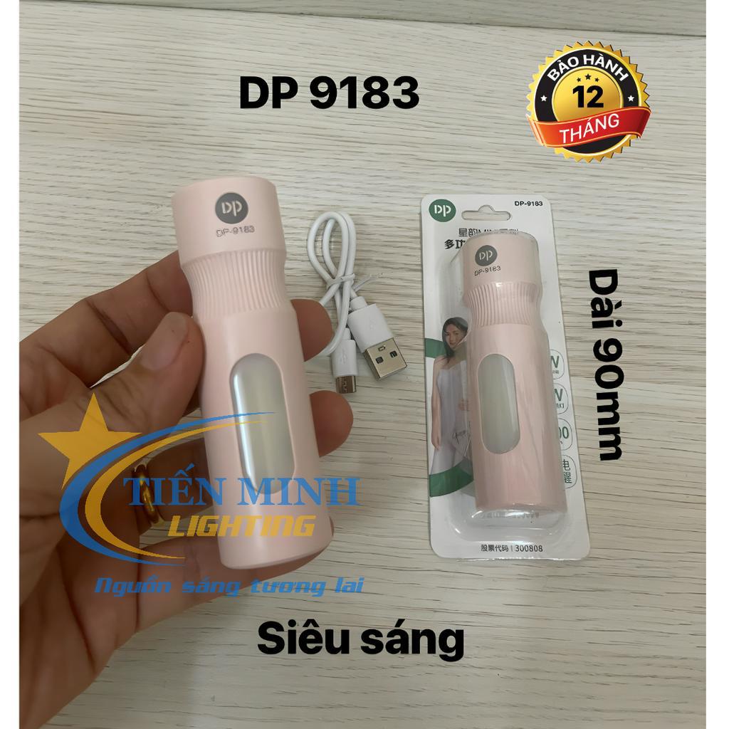 ĐÈN PIN CẦM TAY DP-9183 CÔNG SUẤT 2W, DUNG LƯỢNG PIN 1000mAh, DÙNG LIÊN TỤC 1.5 GIỜ, 2 CHẾ ĐỘ SÁNG MẠNH/YẾU