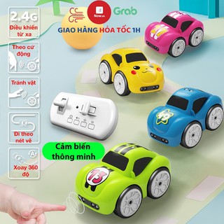 Xe Oto Điều Khiển Mini Thông Minh Cảm Biến Đa Năng và Đi Theo Nét Vẽ
