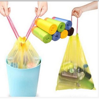 Cuộn túi rác sinh học có dây rút kích thước 45x 50cm 1332 SIÊU THỊ TIỆN ÍCH
