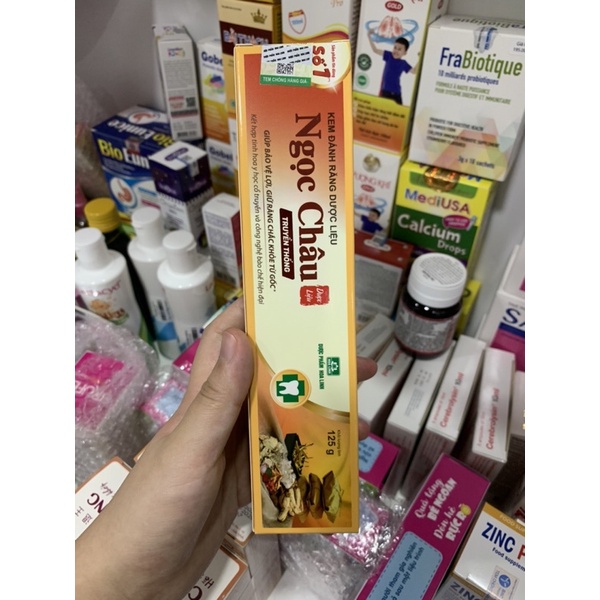 Kem đánh răng dược liệu Ngọc Châu 125g ngăn ngừa sâu răng chính hãng