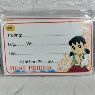 Set 50 nhãn vở Best Friend