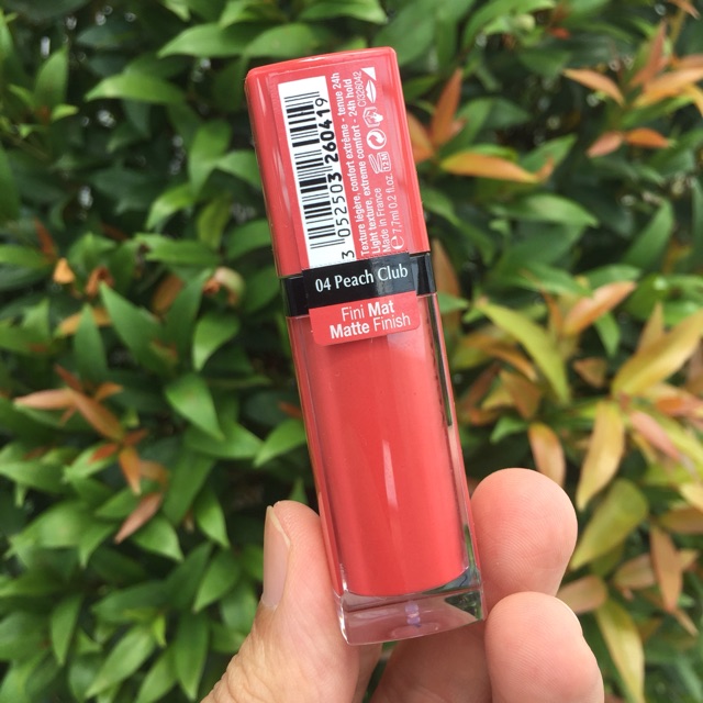 Son kem lỳ Bourjois Rouge Edition Peach Club – 04 Cam Đào