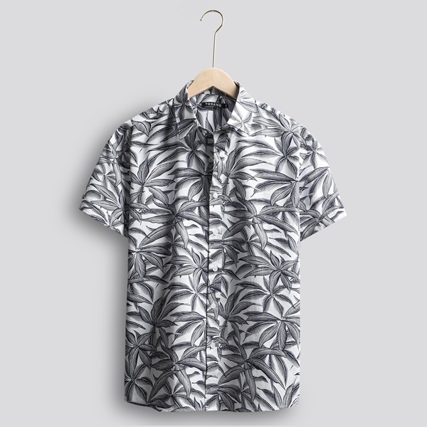 Áo sơ mi nam thương hiệu TORANO ngắn tay họa tiết The Leaves TB278