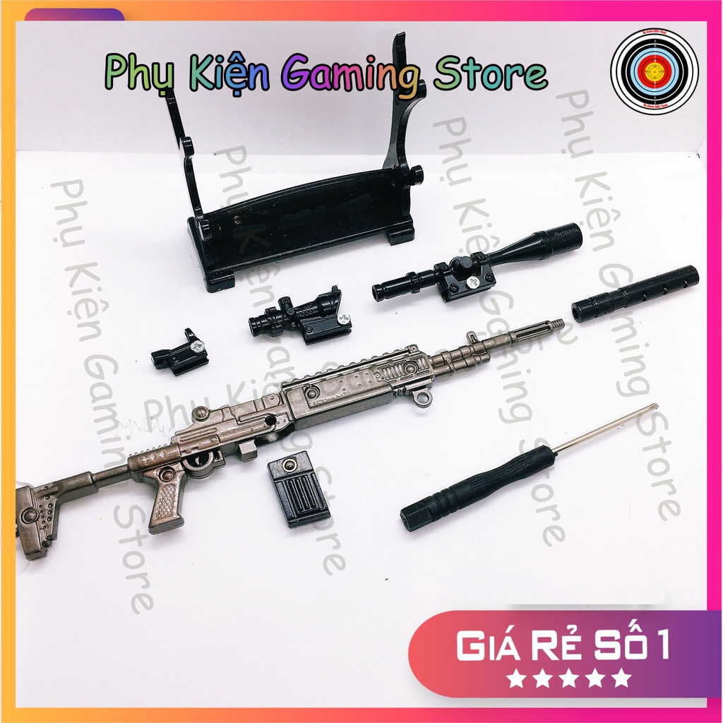 Mô hình súng pubg kim loại lắp ráp MK14 Cơ Bản dài 20cm mô phỏng giống thật trong game [TẶNG KỆ ĐỠ]