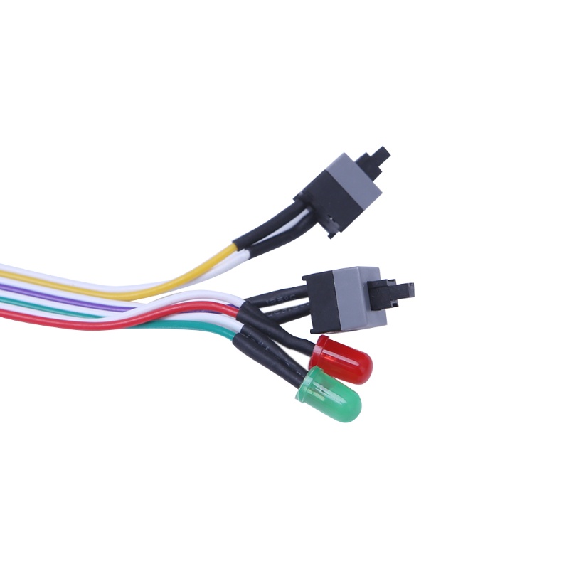 Dây Cáp Nguồn Bo Mạch Chủ Atx Máy Tính Có Công Tắc On / Off / Reset Với Đèn LED 25.6 ''