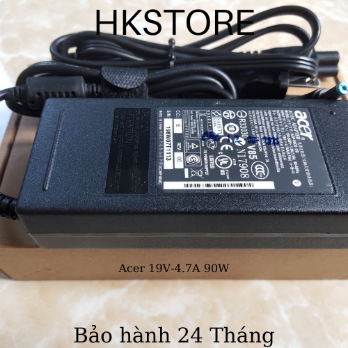 Sạc latop Acer 19V-4.7A 90W Acer 8930 7741 7551 5742 5750 5742 E525 5560 5600 5610 5620 5630 5650 5670 5680 5920 7110