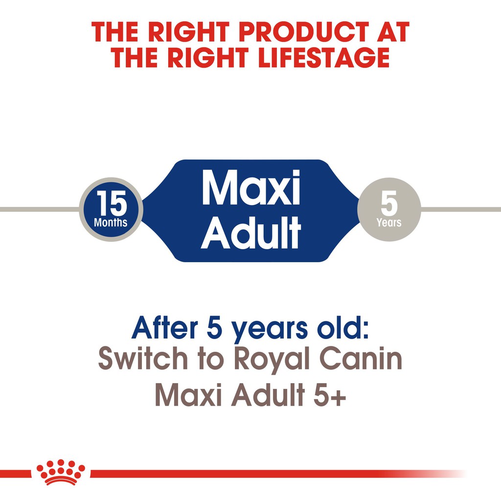[4kg] Hạt Cho Chó Royal Canin Maxi Adult Cho Chó Trưởng Thành Giống Lớn