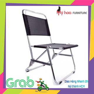 Có sẵn/giao nhanh 2h/ ghế xếp inox lưng trung- ghế câu cá lưới