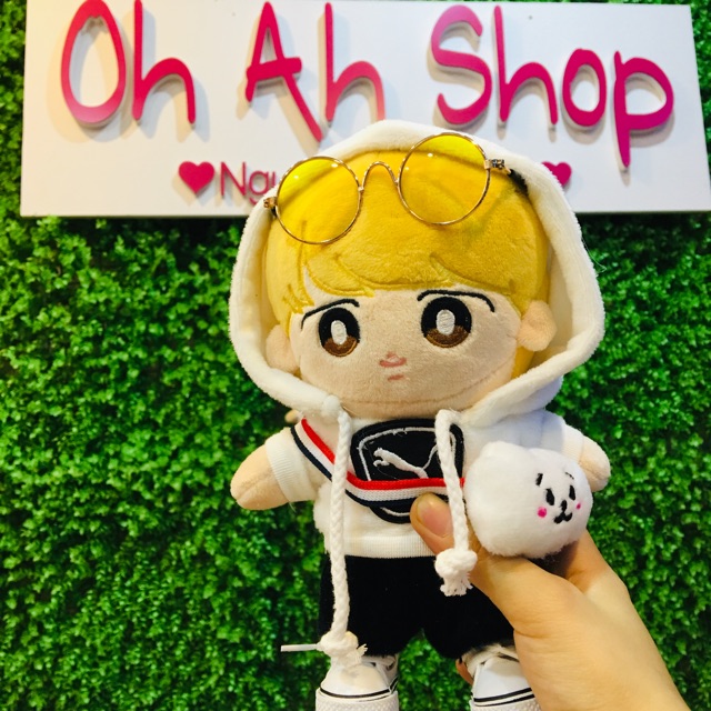 Outfit doll áo hoodie kèm quần đen