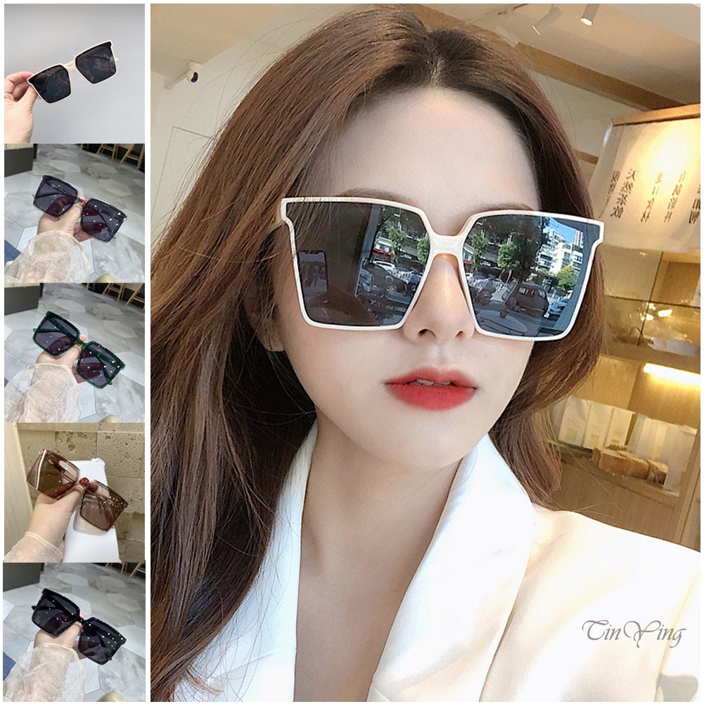 GETNOIVAS Kính mát gọng vuông lớn phong cách cổ điển thời trang cho nữ