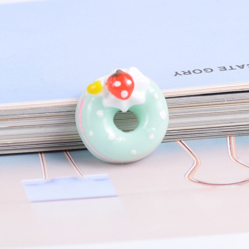 Bộ 10 Miếng Dán Trang Trí Tóc Hình Bánh Donut Xinh Xắn