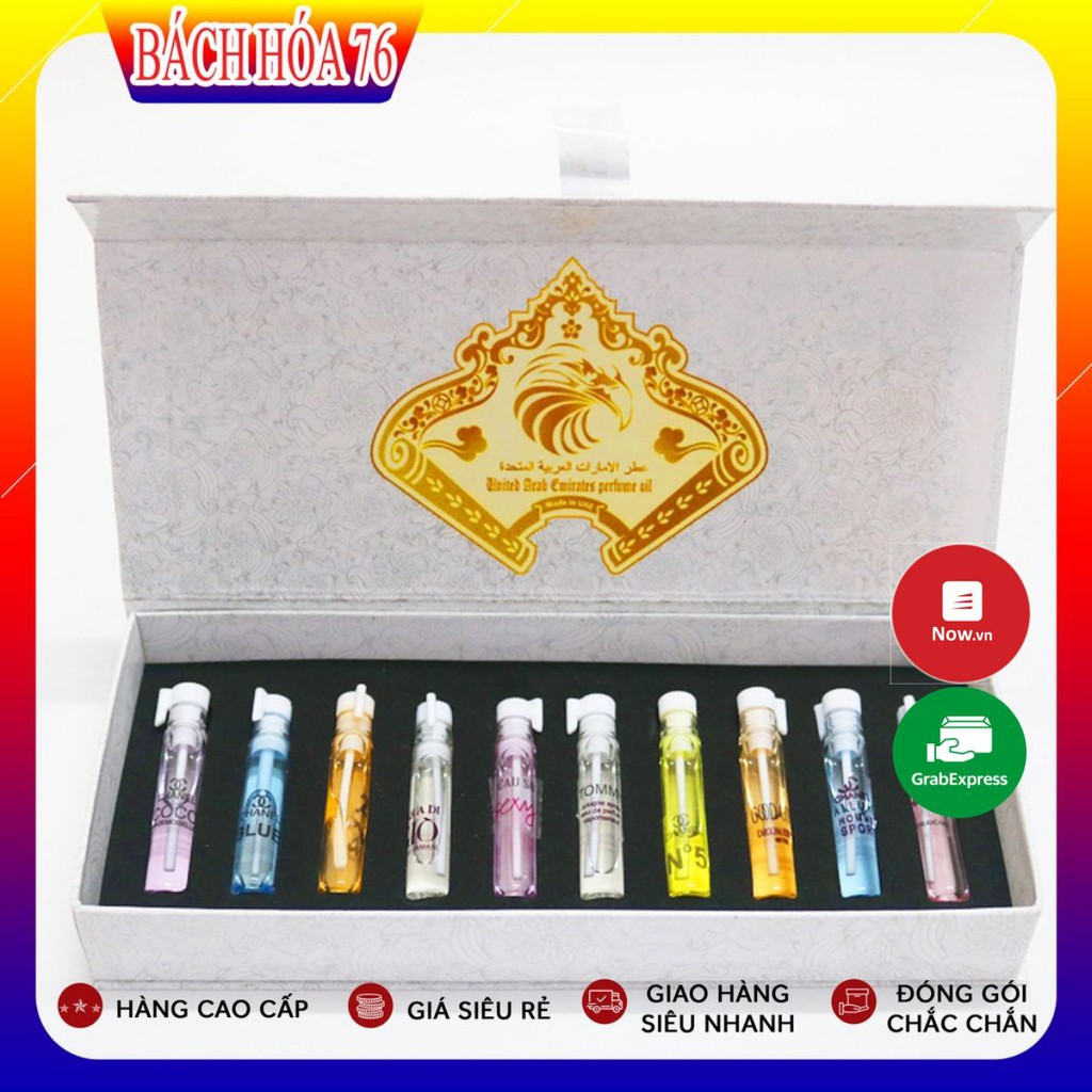 BỘ NƯỚC HOA TEST 10 LỌ CAO CẤP