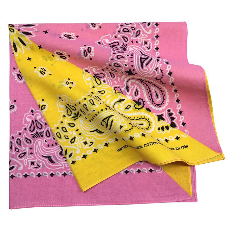 Paisley Floral Color Block 55x55CM Cotton Pocket Square Scarf Headband Wristband