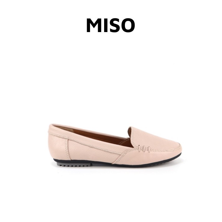 Giày mọi búp bê nữ mũi tròn basic da thật êm mềm ôm chân đế bằng đi chơi dạo phố đi học MISO