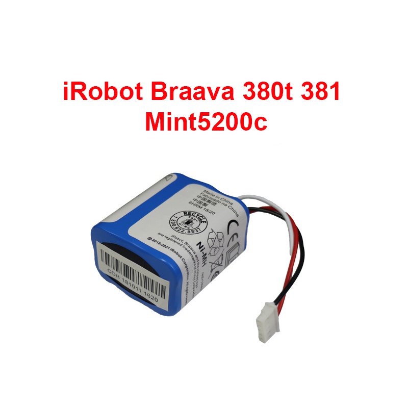 Pin robot hút bụi iRobot Braava 380t 381 Mint5200c 7.2v 2500mAh