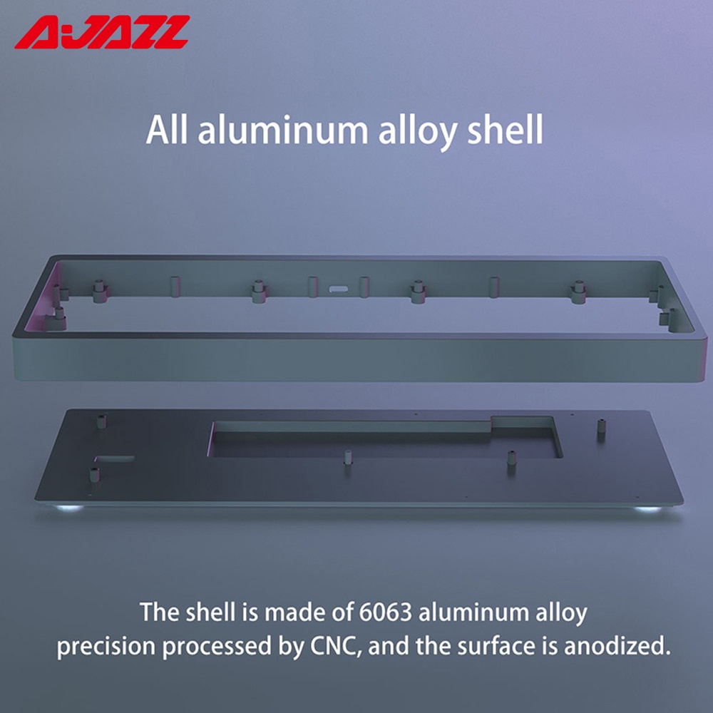 Kit bàn phím cơ Ajazz AC064 Nhôm CNC - hotswap - 3 mode