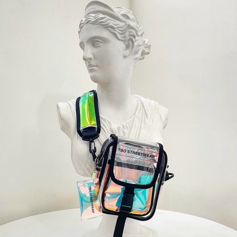 Túi trong suốt mini đeo chéo unisex - Streetwear
