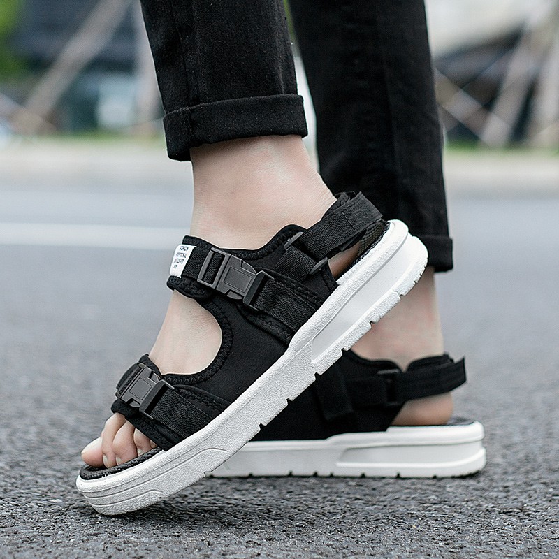 Giày xăng đan 2 quai ngang phong cách unisex thời trang hè trẻ trung