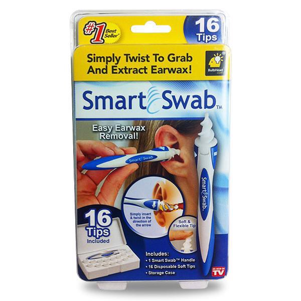 Bán buôn - Bộ LẤY RÁY TAI THÔNG MINH HÌNH XOẮN ỐC KÈM 16 ĐẦU THAY THẾ Smart Swab