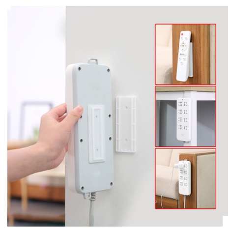 Bộ miếng dán ổ cắm điện tháo lắp tiện dụng - Giá đỡ treo tường thông minh 88062