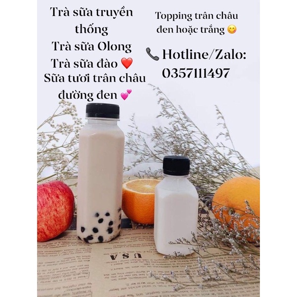 Trà sữa/ Sữa tươi trân châu đường đen 330ml