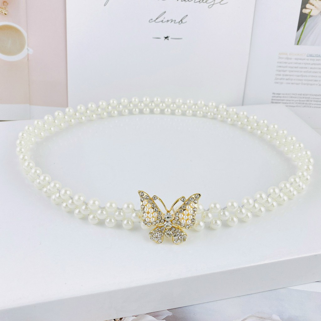 dây nịt eo ngọc xinh xắn đính hoa cúc họa mi, đính bướm cực xinh