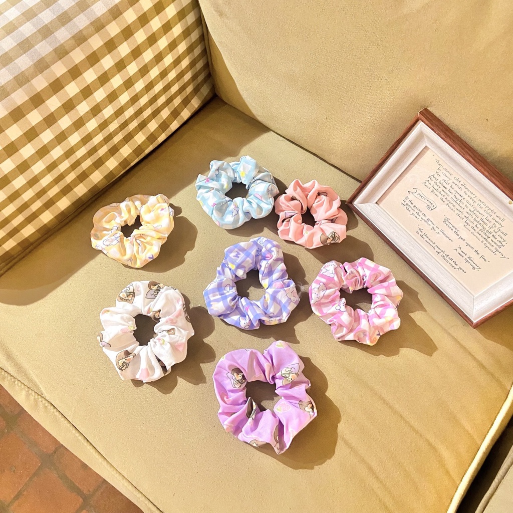 Dây cột tóc Scrunchie nhiều màu - shopliam