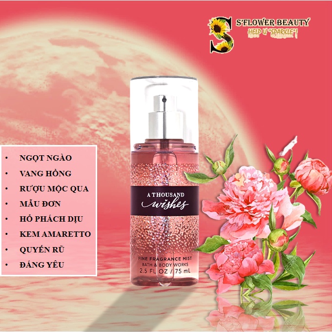 Travel Size 75ml | Nhiều Mùi | Xịt Thơm Nước Hoa Toàn Thân Size Mini Bath &amp; Body Works Fine Fragrance Body Mist