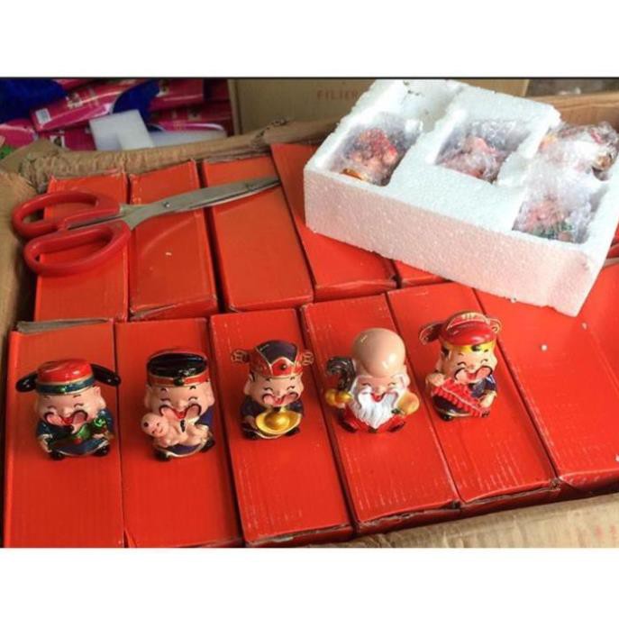 [Hàng loại 1] Bộ tượng 5 ông thần tài Phúc Lộc Thọ Tài Hỷ - Kèm Đế Ngọc | BigBuy360 - bigbuy360.vn