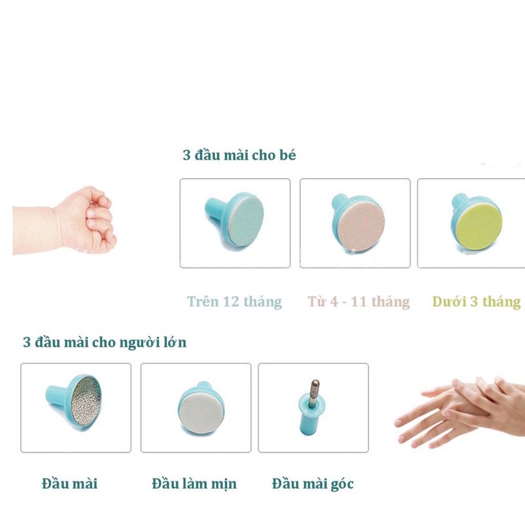 [HCM]Máy dũa cắt móng tay cho bé, đồ dũa mài móng tay cho trẻ sơ sinh không cảm giác đau-MY-29042F