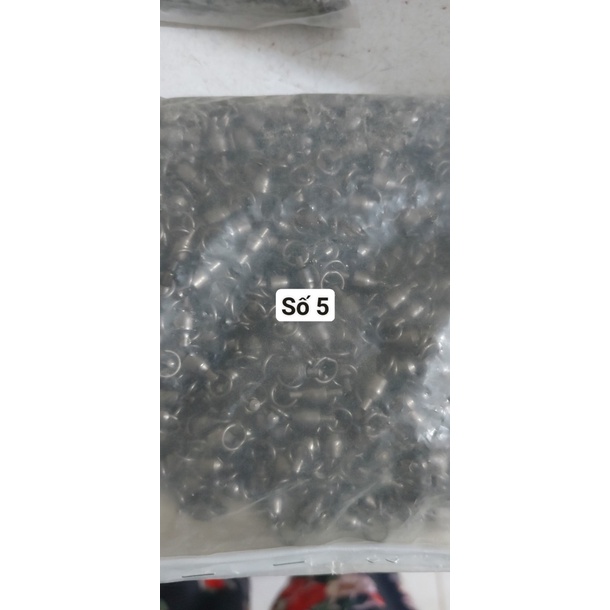 Set 5 cái khóa số 8 chuyên săn hàng chất liệu inox không gỉ, khóa nối dây câu cá