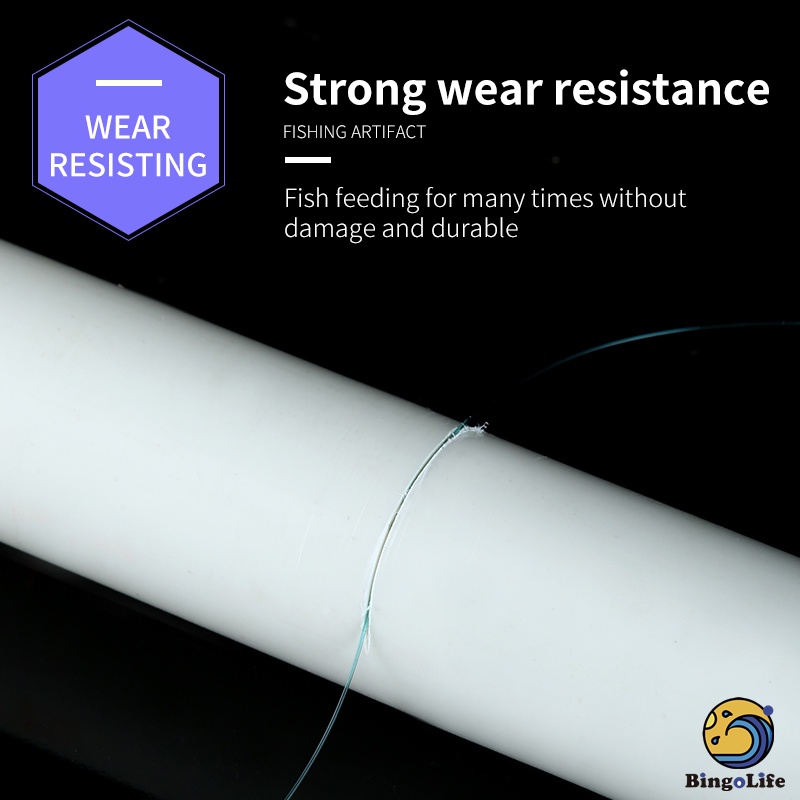 Bingolife Dây Câu Cá Biển Nylon Phủ Fluorocarbon 500m Siêu Bền Chất Lượng Cao