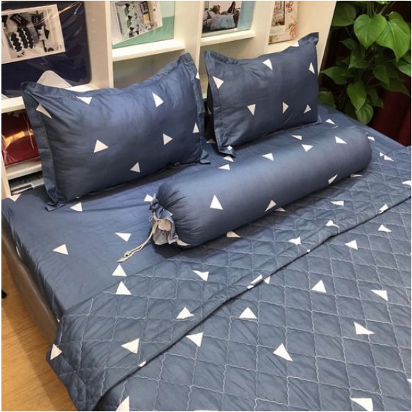 Ga giường tam giác ghi xám nhã nhặn sang trọng tặng kèm 2 vỏ gối nằm | BigBuy360 - bigbuy360.vn