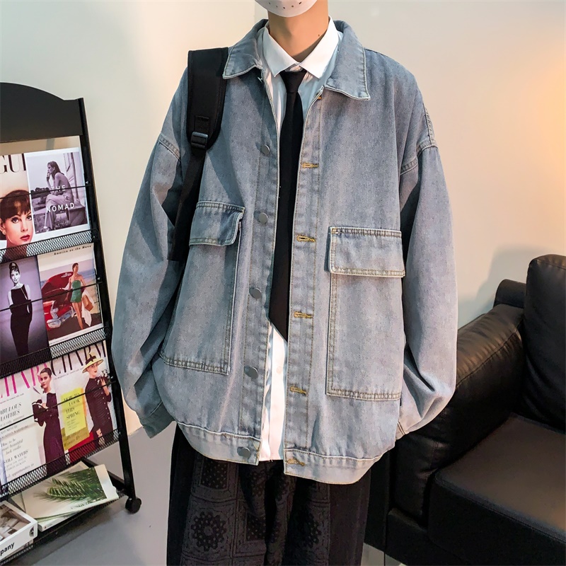 Áo khoác jean denim nam nữ unisex form rộng, áo khoát jacket jean nam nữ phong cách Hàn Quốc W92