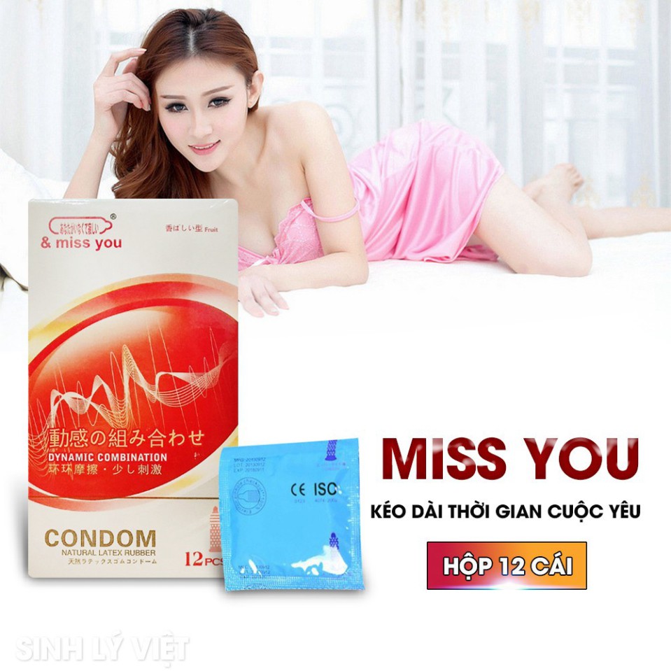 [Giá Hạt Dẻ] Combo 3 Hộp Bcs Miss You - Dòng Bao Cao Su Kéo Dài Thời Gian Giúp Nàng Dễ Dàng Chạm Đỉnh +Tặng Ok 7Bi