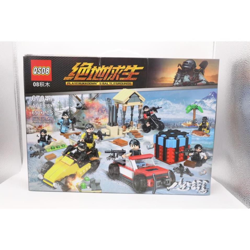 Lắp ráp trận giả PUBG Game 67041 650pcs
